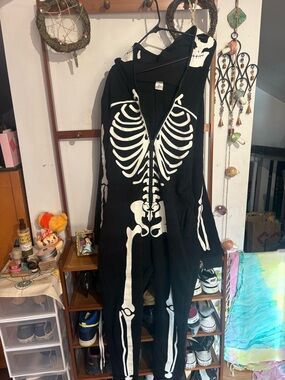 Black Glow-in-the-Dark Skeleton Onesie